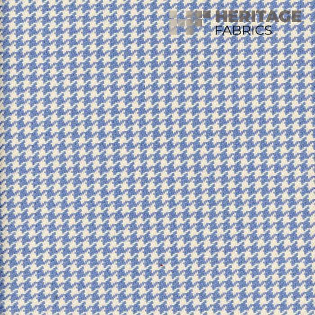Heritage Fabric Houndstooth Cornflower - 100% Cotton India 20,000 Horizontal: 0.375" and Vertical: 0.375" 54" - My Fabric Connection -