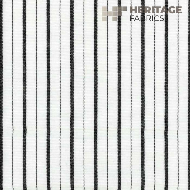 Heritage Fabric Piper Black - 100% Cotton India 12,000 Horizontal: 1.08" and Vertical: N/A 54" - My Fabric Connection -