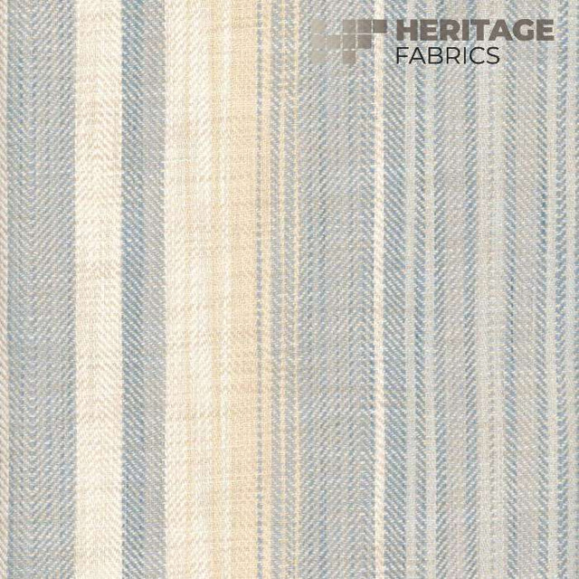 Heritage Fabric Sonoma Stripe Seabreeze - 100% Polyester India 33,000 Horizontal: 13.5" and Vertical: N/A 54" - My Fabric Connection -