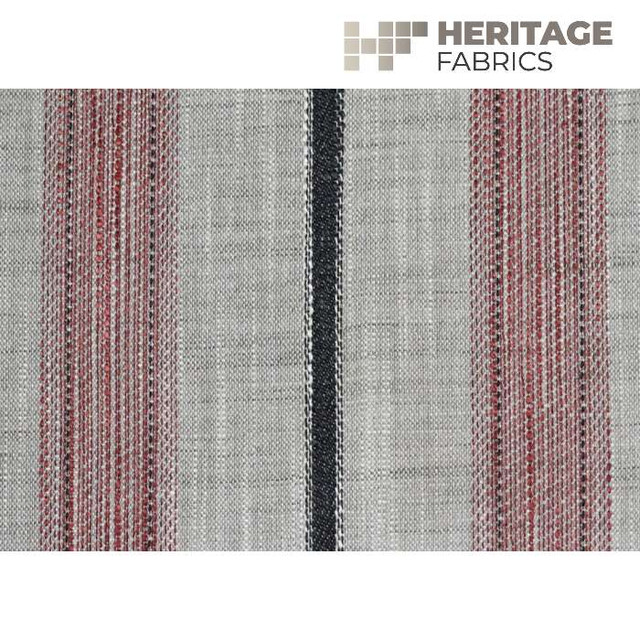 Heritage Fabric Trafalgar Stripe Fire - 100% Polyester India 36,000 Horizontal: 6" and Vertical: N/A 54" - My Fabric Connection - Heritage Fabric Trafalgar Stripe Fire - 100% Polyester India 36,000 Horizontal: 6" and Vertical: N/A 54" - My Fabric Connection -