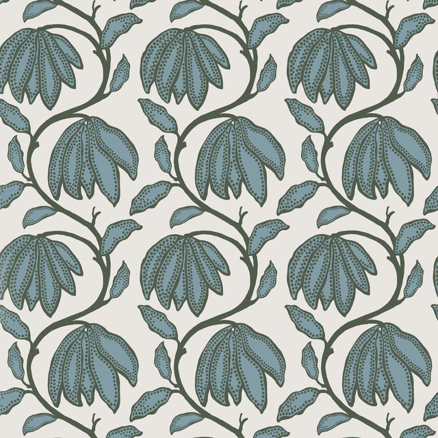 Thibaut Wallpaper Desert Flower Wild Sage T12008 Wallpaper </p><p>Repeat: V: 12.75"(32.39 cm) 27.00"(68.58 cm) - My Fabric Connection -