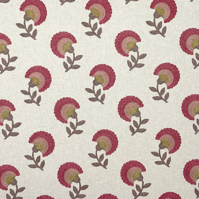 <p>Carole Fabric Kindly Expression Blossom</p><p><strong>Required Minimum Quantity Purchase: 2 yards</strong></p><p>Book: Forget Me Knot</p><p>Content: Base: 55% Polyester, 40% Cotton, 5% Linen Embr: 60% Polyester, 25% Cotton, 15% Linen</p><p>Origin: </p><p>Performance: 70,000 Wyzenbeek Double Rubs</p><p>Repeat: 9 1/4" V, 9" H</p><p>Width: 54*"</p>