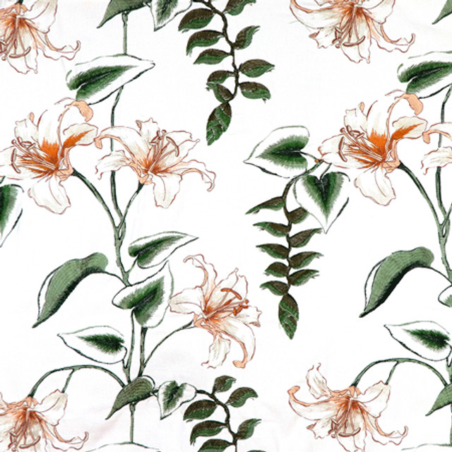 <p>Carole Fabric Lily Garden Sunny</p><p><strong>Required Minimum Quantity Purchase: 2 yards</strong></p><p>Book: Forget Me Knot</p><p>Content: Base: 100% Cotton Embr: 85.8% Cotton, 14.2% Rayon</p><p>Origin: </p><p>Performance: N/A</p><p>Repeat: 30" V, 25" H</p><p>Width: 50 1/2*"</p>