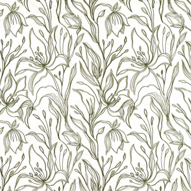 <p>Carole Fabric Melody Olive</p><p><strong>Required Minimum Quantity Purchase: 2 yards</strong></p><p>Book: Forget Me Knot</p><p>Content: Base: 100% Cotton Embr: 75% Cotton, 25% Rayon</p><p>Origin: </p><p>Performance: N/A</p><p>Repeat: 15 1/2" V, 13 1/2" H</p><p>Width: 52*"</p>