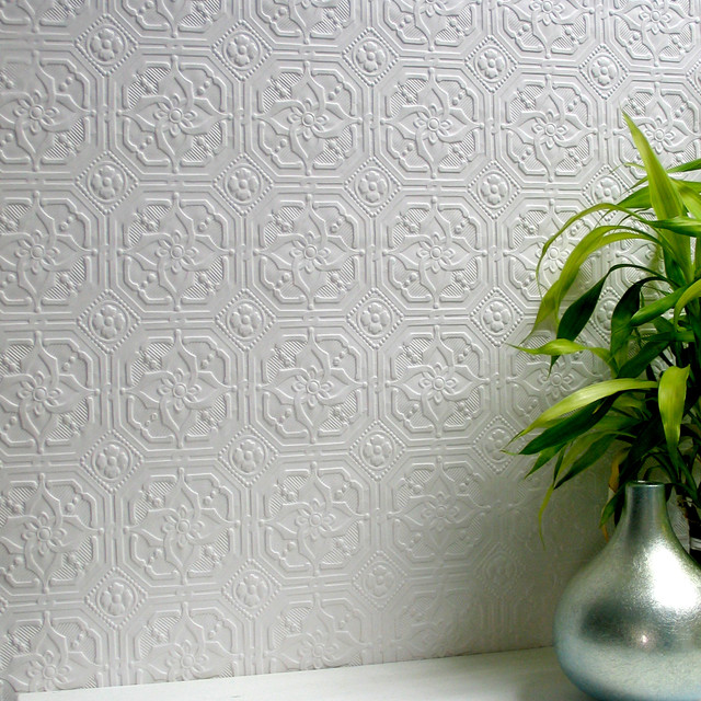 Brewster Derby White Paintable Anaglypta Original Wallpaper Anaglypta XII Covers about 55 square feet Great Britain Unpasted 3.5-in repeat, straight match 20-in by 33-ft long roll - My Fabric Connection - Brewster Derby White Paintable Anaglypta Original Wallpaper Anaglypta XII Covers about 55 square feet Great Britain Unpasted 3.5-in repeat, straight match 20-in by 33-ft long roll - My Fabric Connection -