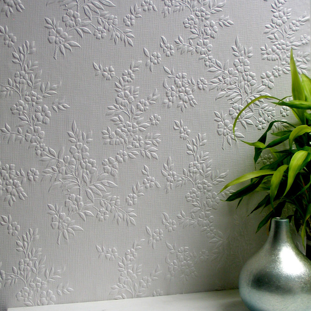 Brewster Portland White Paintable Anaglypta Original Wallpaper Anaglypta XII Covers about 55 square feet Great Britain Unpasted 10.6-in repeat, straight match 20-in by 33-ft long roll - My Fabric Connection - Brewster Portland White Paintable Anaglypta Original Wallpaper Anaglypta XII Covers about 55 square feet Great Britain Unpasted 10.6-in repeat, straight match 20-in by 33-ft long roll - My Fabric Connection -