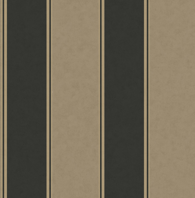Brewster Rydia Black Stripe Wallpaper Archive Collection Covers about 56.4 square feet Great Britain Unpasted No repeat, random match 20.5-in by 33-ft long roll - My Fabric Connection -