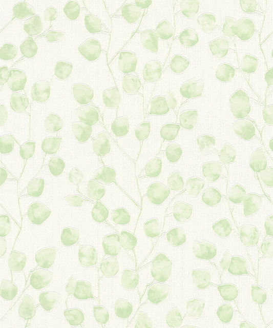 Advantage Mali Green Trail Wallpaper Bali Covers about 57.8 square feet Germany Unpasted 25.2-in repeat, straight match 21-in by 33-ft long roll - My Fabric Connection -