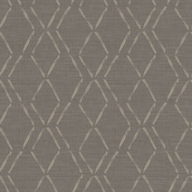 Chesapeake Tapa Brown Trellis Wallpaper Birch & Sparrow Covers about 56.4 square feet United States Prepasted 20.5-in repeat, straight match 20.5-in by 33-ft long roll - My Fabric Connection - Chesapeake Tapa Brown Trellis Wallpaper Birch & Sparrow Covers about 56.4 square feet United States Prepasted 20.5-in repeat, straight match 20.5-in by 33-ft long roll - My Fabric Connection -