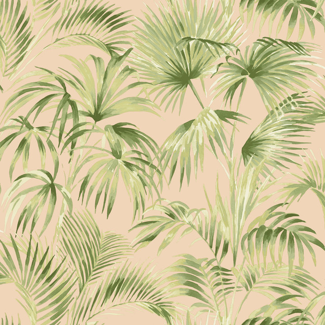 Chesapeake Manaus Peach Palm Frond Wallpaper Blue Heron Covers about 56.4 square feet United States Prepasted 20.5-in repeat, half drop match 20.5-in by 33-ft long roll - My Fabric Connection - Chesapeake Manaus Peach Palm Frond Wallpaper Blue Heron Covers about 56.4 square feet United States Prepasted 20.5-in repeat, half drop match 20.5-in by 33-ft long roll - My Fabric Connection -