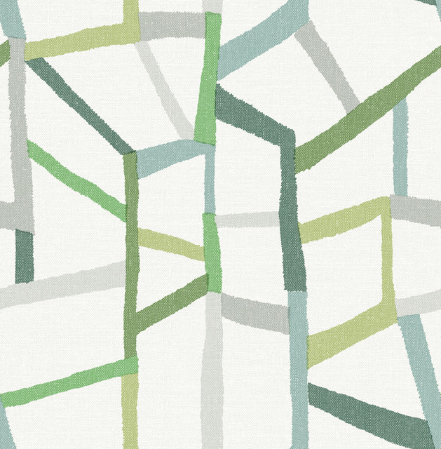A-Street Prints Tate Green Geometric Linen Wallpaper BlueBell Covers about 56.4 square feet Great Britain Unpasted 20.9-in repeat, straight match 20.5-in by 33-ft long roll - My Fabric Connection - A-Street Prints Tate Green Geometric Linen Wallpaper BlueBell Covers about 56.4 square feet Great Britain Unpasted 20.9-in repeat, straight match 20.5-in by 33-ft long roll - My Fabric Connection -