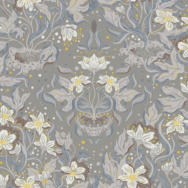 A-Street Prints Lisa Stone Floral Damask Wallpaper Botanica Covers about 57.5 square feet Sweden Unpasted 20.9-in repeat, half drop match 20.9-in by 33-ft long roll - My Fabric Connection - A-Street Prints Lisa Stone Floral Damask Wallpaper Botanica Covers about 57.5 square feet Sweden Unpasted 20.9-in repeat, half drop match 20.9-in by 33-ft long roll - My Fabric Connection -