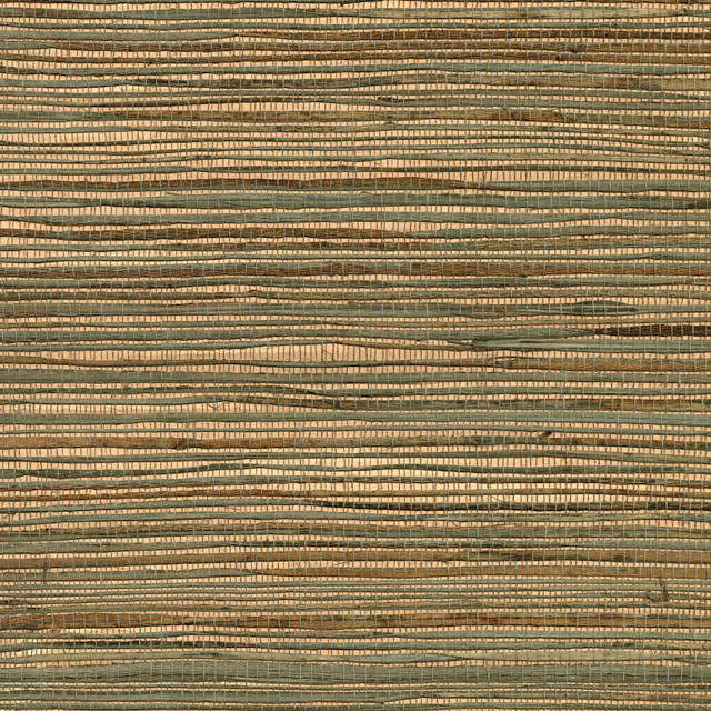 Kenneth James Ozamiz Copper Grasscloth Wallpaper Canton Road Covers about 72 square feet China Unpasted No repeat, random match 36-in by 24-ft long roll - My Fabric Connection -
