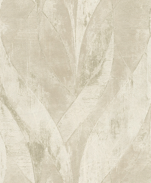Advantage Blake Light Grey Leaf Wallpaper Concrete Covers about 57.5 square feet Germany Unpasted 12.6-in repeat, drop match 20.9-in by 33-ft long roll - My Fabric Connection -