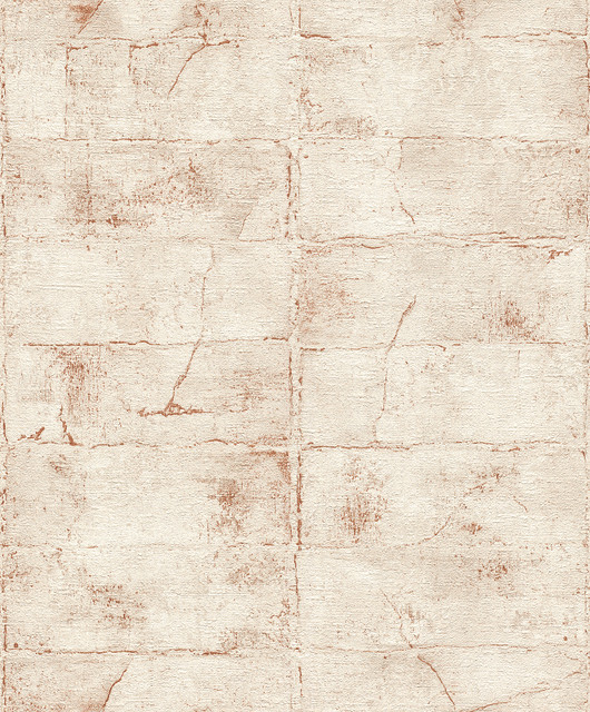 Advantage Clay Rust Stone Wallpaper Concrete Covers about 57.5 square feet Germany Unpasted 3.5-in repeat, straight match 20.9-in by 33-ft long roll - My Fabric Connection -
