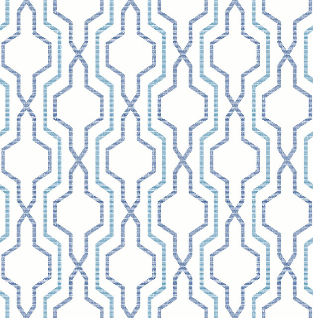 A-Street Prints Rion Blue Trellis Wallpaper Daylight Covers about 56.4 square feet United States Unpasted 21-in repeat, straight match 20.5-in by 33-ft long roll - My Fabric Connection - A-Street Prints Rion Blue Trellis Wallpaper Daylight Covers about 56.4 square feet United States Unpasted 21-in repeat, straight match 20.5-in by 33-ft long roll - My Fabric Connection -