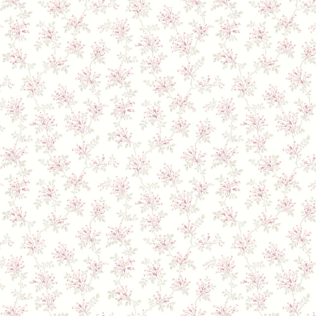 Chesapeake Sofiane Pink Botanical Trail Wallpaper Delphine Covers about 56.4 square feet United States Prepasted 20.5-in repeat, half drop match 20.5-in by 33-ft long roll - My Fabric Connection - Chesapeake Sofiane Pink Botanical Trail Wallpaper Delphine Covers about 56.4 square feet United States Prepasted 20.5-in repeat, half drop match 20.5-in by 33-ft long roll - My Fabric Connection -