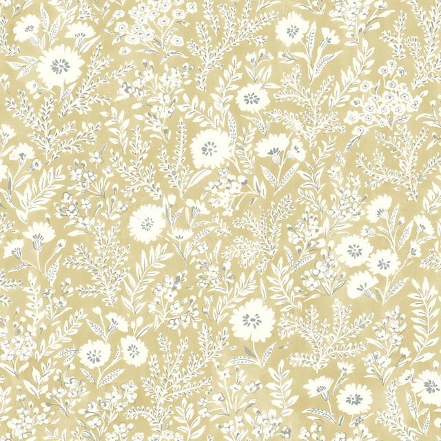Chesapeake Agathon Wheat Floral Wallpaper Delphine Covers about 56.4 square feet United States Prepasted 20.5-in repeat, half drop match 20.5-in by 33-ft long roll - My Fabric Connection - Chesapeake Agathon Wheat Floral Wallpaper Delphine Covers about 56.4 square feet United States Prepasted 20.5-in repeat, half drop match 20.5-in by 33-ft long roll - My Fabric Connection -