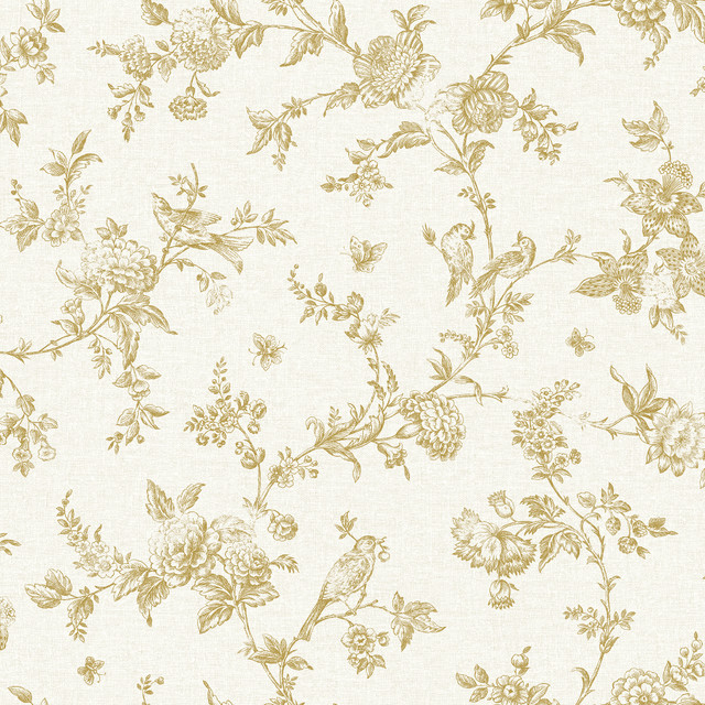 Chesapeake Nightingale Wheat Floral Trail Wallpaper Delphine Covers about 56.4 square feet United States Prepasted 20.5-in repeat, half drop match 20.5-in by 33-ft long roll - My Fabric Connection - Chesapeake Nightingale Wheat Floral Trail Wallpaper Delphine Covers about 56.4 square feet United States Prepasted 20.5-in repeat, half drop match 20.5-in by 33-ft long roll - My Fabric Connection -