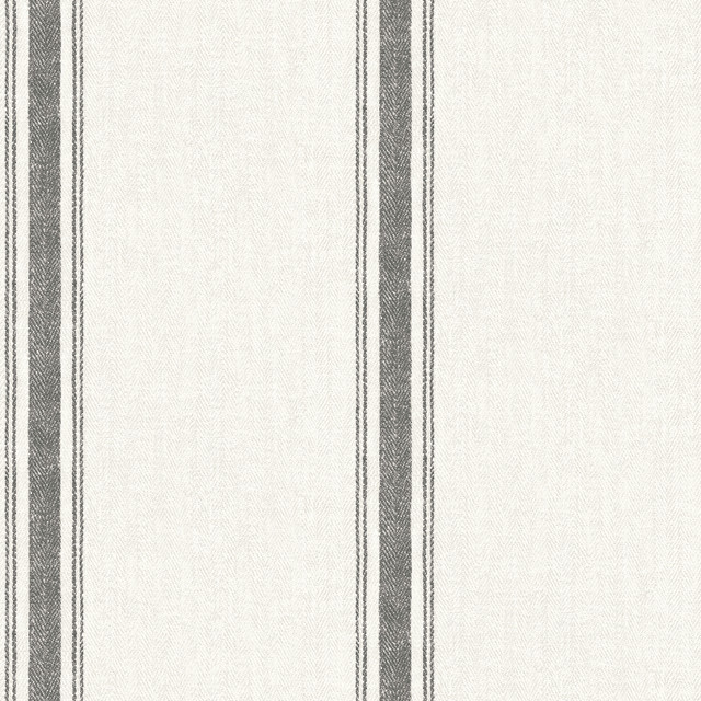 Chesapeake Linette Black Fabric Stripe Wallpaper Delphine Covers about 56.4 square feet United States Prepasted 20.5-in repeat, straight match 20.5-in by 33-ft long roll - My Fabric Connection - Chesapeake Linette Black Fabric Stripe Wallpaper Delphine Covers about 56.4 square feet United States Prepasted 20.5-in repeat, straight match 20.5-in by 33-ft long roll - My Fabric Connection -
