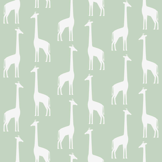 Chesapeake Vivi Sage Giraffe Wallpaper Fable Covers about 57.5 square feet Netherlands Unpasted 5.2-in repeat, drop match 20.9-in by 33-ft long roll - My Fabric Connection - Chesapeake Vivi Sage Giraffe Wallpaper Fable Covers about 57.5 square feet Netherlands Unpasted 5.2-in repeat, drop match 20.9-in by 33-ft long roll - My Fabric Connection -