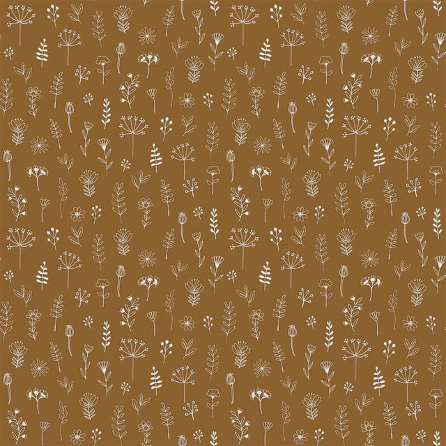 Chesapeake Tatula Chestnut Floral Wallpaper Fable Covers about 57.5 square feet Netherlands Unpasted 10.4-in repeat, straight match 20.9-in by 33-ft long roll - My Fabric Connection -