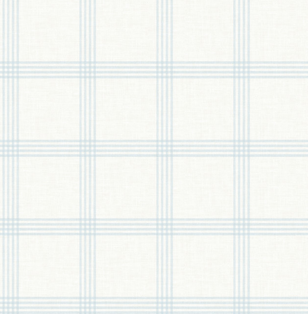 Chesapeake Twain Light Blue Plaid Wallpaper Farmhouse Covers about 56.4 square feet Great Britain Prepasted 5.2-in repeat, straight match 20.5-in by 33-ft long roll - My Fabric Connection - Chesapeake Twain Light Blue Plaid Wallpaper Farmhouse Covers about 56.4 square feet Great Britain Prepasted 5.2-in repeat, straight match 20.5-in by 33-ft long roll - My Fabric Connection -