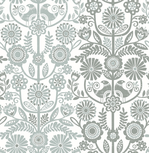 A-Street Prints Lovebirds Slate Folk Stripe Wallpaper Folklore Covers about 56.4 square feet Great Britain Unpasted 20.9-in repeat, straight match 20.5-in by 33-ft long roll - My Fabric Connection - A-Street Prints Lovebirds Slate Folk Stripe Wallpaper Folklore Covers about 56.4 square feet Great Britain Unpasted 20.9-in repeat, straight match 20.5-in by 33-ft long roll - My Fabric Connection -