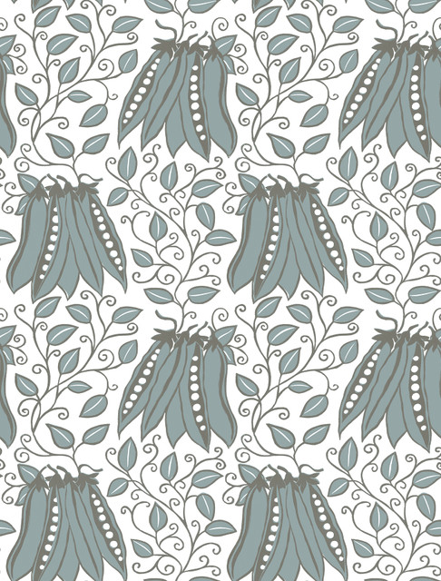 A-Street Prints Peas in a Pod Turquoise Garden Wallpaper Folklore Covers about 56.4 square feet Great Britain Unpasted 13.5-in repeat, straight match 20.5-in by 33-ft long roll - My Fabric Connection - A-Street Prints Peas in a Pod Turquoise Garden Wallpaper Folklore Covers about 56.4 square feet Great Britain Unpasted 13.5-in repeat, straight match 20.5-in by 33-ft long roll - My Fabric Connection -