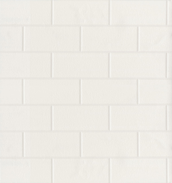 Brewster Bettina White Paintable Subway Tile Wallpaper Fresh Start Kitchen & Bath Covers about 56.4 square feet Germany Prepasted 6.3-in repeat, straight match 20.5-in by 33-ft long roll - My Fabric Connection - Brewster Bettina White Paintable Subway Tile Wallpaper Fresh Start Kitchen & Bath Covers about 56.4 square feet Germany Prepasted 6.3-in repeat, straight match 20.5-in by 33-ft long roll - My Fabric Connection -
