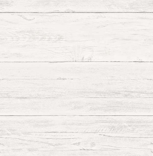 Brewster Adair White Shiplap Wallpaper Fresh Start Kitchen & Bath Covers about 56.4 square feet Great Britain Unpasted 20.9-in repeat, straight match 20.5-in by 33-ft long roll - My Fabric Connection -