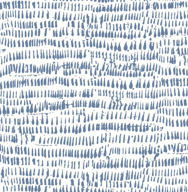 Brewster Runes Blueberry Brushstrokes Wallpaper Fresh Start Kitchen & Bath Covers about 56.4 square feet Great Britain Unpasted 20.9-in repeat, drop match 20.5-in by 33-ft long roll - My Fabric Connection -