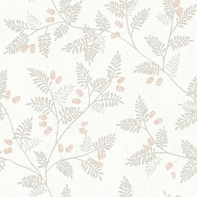 A-Street Prints Ardell Taupe Botanical Wallpaper Georgia Covers about 56.4 square feet Great Britain Unpasted 20.9-in repeat, straight match 20.5-in by 33-ft long roll - My Fabric Connection -