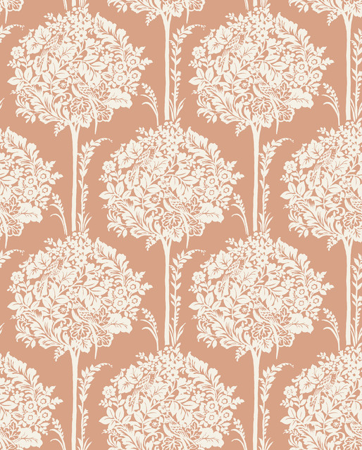 A-Street Prints Zaria Apricot Topiary Wallpaper Georgia Covers about 56.4 square feet Great Britain Unpasted 12.6-in repeat, straight match 20.5-in by 33-ft long roll - My Fabric Connection - A-Street Prints Zaria Apricot Topiary Wallpaper Georgia Covers about 56.4 square feet Great Britain Unpasted 12.6-in repeat, straight match 20.5-in by 33-ft long roll - My Fabric Connection -