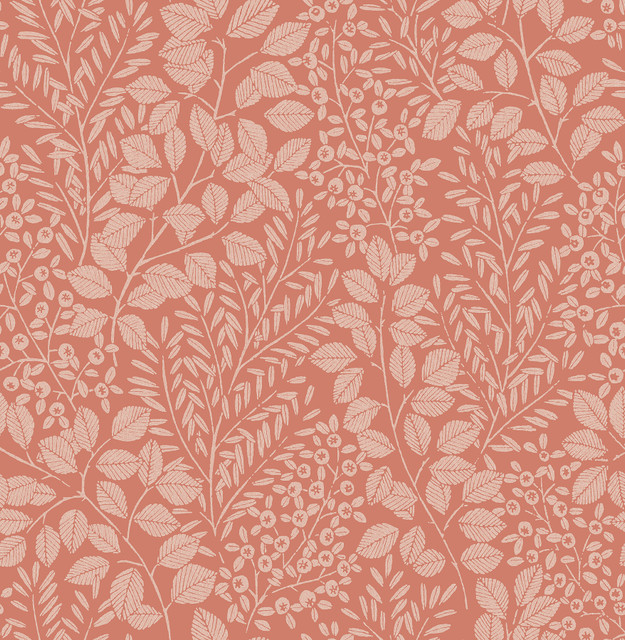 A-Street Prints Elin Coral Berry Botanical Wallpaper Hannah Covers about 56.4 square feet Great Britain Unpasted 20.9-in repeat, straight match 20.5-in by 33-ft long roll - My Fabric Connection - A-Street Prints Elin Coral Berry Botanical Wallpaper Hannah Covers about 56.4 square feet Great Britain Unpasted 20.9-in repeat, straight match 20.5-in by 33-ft long roll - My Fabric Connection -
