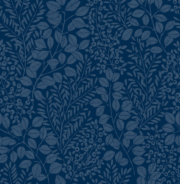 A-Street Prints Elin Blue Berry Botanical Wallpaper Hannah Covers about 56.4 square feet Great Britain Unpasted 20.9-in repeat, straight match 20.5-in by 33-ft long roll - My Fabric Connection - A-Street Prints Elin Blue Berry Botanical Wallpaper Hannah Covers about 56.4 square feet Great Britain Unpasted 20.9-in repeat, straight match 20.5-in by 33-ft long roll - My Fabric Connection -