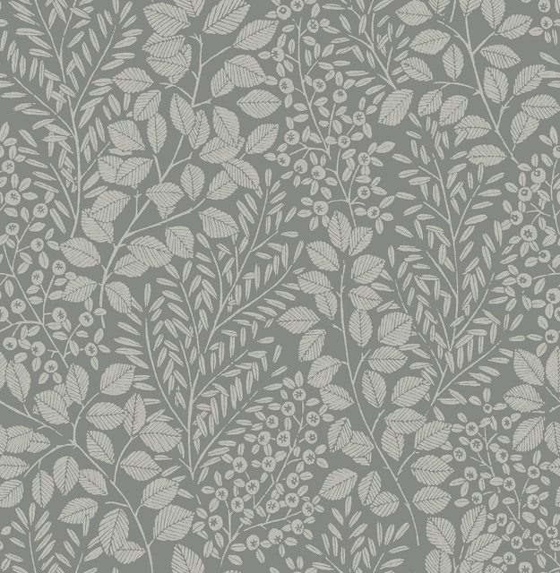 A-Street Prints Elin Charcoal Berry Botanical Wallpaper Hannah Covers about 56.4 square feet Great Britain Unpasted 20.9-in repeat, straight match 20.5-in by 33-ft long roll - My Fabric Connection - A-Street Prints Elin Charcoal Berry Botanical Wallpaper Hannah Covers about 56.4 square feet Great Britain Unpasted 20.9-in repeat, straight match 20.5-in by 33-ft long roll - My Fabric Connection -