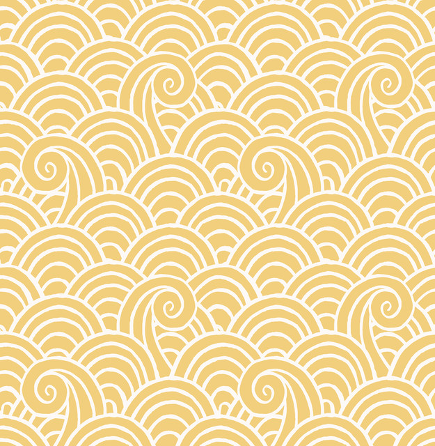 A-Street Prints Alorah Yellow Wave Wallpaper Happy Covers about 56.4 square feet Great Britain Unpasted 10.4-in repeat, straight match 20.5-in by 33-ft long roll - My Fabric Connection - A-Street Prints Alorah Yellow Wave Wallpaper Happy Covers about 56.4 square feet Great Britain Unpasted 10.4-in repeat, straight match 20.5-in by 33-ft long roll - My Fabric Connection -
