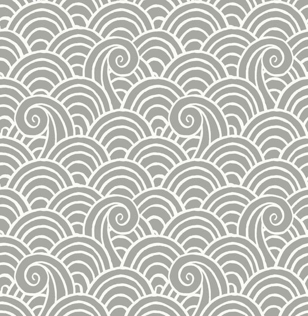 A-Street Prints Alorah Grey Wave Wallpaper Happy Covers about 56.4 square feet Great Britain Unpasted 10.4-in repeat, straight match 20.5-in by 33-ft long roll - My Fabric Connection - A-Street Prints Alorah Grey Wave Wallpaper Happy Covers about 56.4 square feet Great Britain Unpasted 10.4-in repeat, straight match 20.5-in by 33-ft long roll - My Fabric Connection -