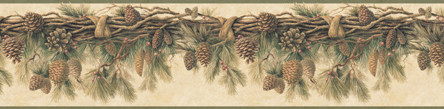Chesapeake Coulter Olive Pinecone Forest Wallpaper Homestead Covers about 11.3 square feet United States Prepasted Frame the room with this lovely border 9-in by 15-ft long roll - My Fabric Connection - Chesapeake Coulter Olive Pinecone Forest Wallpaper Homestead Covers about 11.3 square feet United States Prepasted Frame the room with this lovely border 9-in by 15-ft long roll - My Fabric Connection -