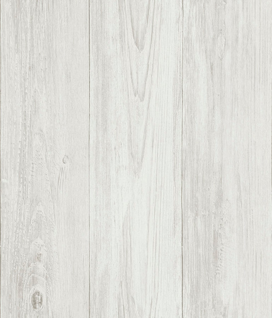Chesapeake Mapleton Off White Wood Wallpaper Homestead Covers about 56.4 square feet United States Prepasted 24-in repeat, drop match 20.5-in by 33-ft long roll - My Fabric Connection -