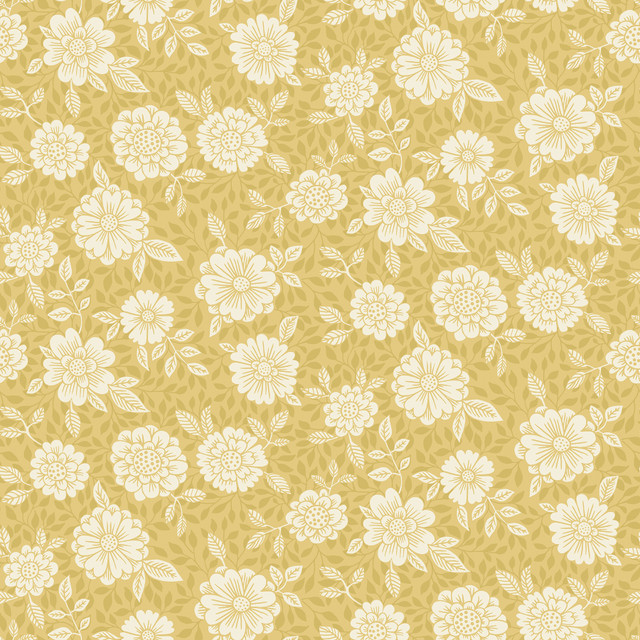 A-Street Prints Lizette Mustard Charming Floral Wallpaper Ingrid Covers about 57.5 square feet Sweden Unpasted 10.4-in repeat, straight match 20.9-in by 33-ft long roll - My Fabric Connection - A-Street Prints Lizette Mustard Charming Floral Wallpaper Ingrid Covers about 57.5 square feet Sweden Unpasted 10.4-in repeat, straight match 20.9-in by 33-ft long roll - My Fabric Connection -
