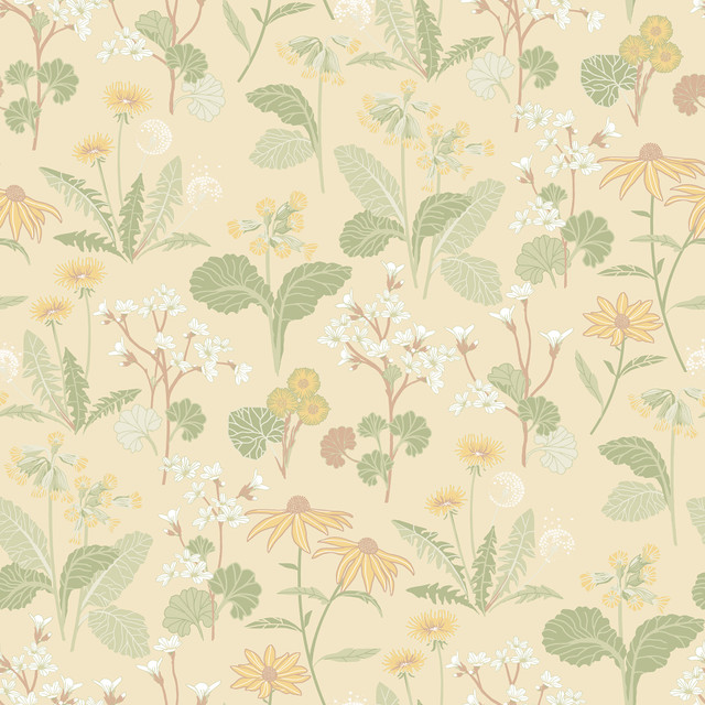 A-Street Prints Magdalena Light Yellow Dandelion Wallpaper Ingrid Covers about 57.5 square feet Sweden Unpasted 20.9-in repeat, straight match 20.9-in by 33-ft long roll - My Fabric Connection - A-Street Prints Magdalena Light Yellow Dandelion Wallpaper Ingrid Covers about 57.5 square feet Sweden Unpasted 20.9-in repeat, straight match 20.9-in by 33-ft long roll - My Fabric Connection -