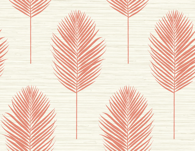 A-Street Prints Bali Coral Fern Wallpaper Inlay Covers about 60.8 square feet United States Unpasted 20.9-in repeat, straight match 27-in by 27-ft long roll - My Fabric Connection - A-Street Prints Bali Coral Fern Wallpaper Inlay Covers about 60.8 square feet United States Unpasted 20.9-in repeat, straight match 27-in by 27-ft long roll - My Fabric Connection -