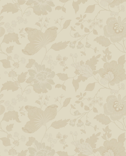 Sirpi Vittoria Cream Floral Wallpaper Italian Silk Covers about 56.4 square feet Italy Unpasted 25.2-in repeat, straight match 20.5-in by 33-ft long roll - My Fabric Connection - Sirpi Vittoria Cream Floral Wallpaper Italian Silk Covers about 56.4 square feet Italy Unpasted 25.2-in repeat, straight match 20.5-in by 33-ft long roll - My Fabric Connection -