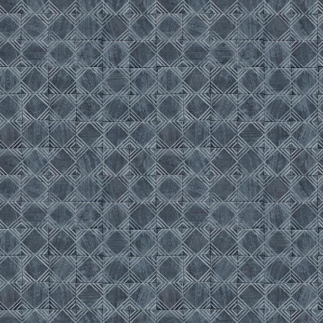 Chesapeake Button Block Navy Geometric Wallpaper Kinfolk Covers about 56.4 square feet United States Prepasted 20.5-in repeat, straight match 20.5-in by 33-ft long roll - My Fabric Connection - Chesapeake Button Block Navy Geometric Wallpaper Kinfolk Covers about 56.4 square feet United States Prepasted 20.5-in repeat, straight match 20.5-in by 33-ft long roll - My Fabric Connection -