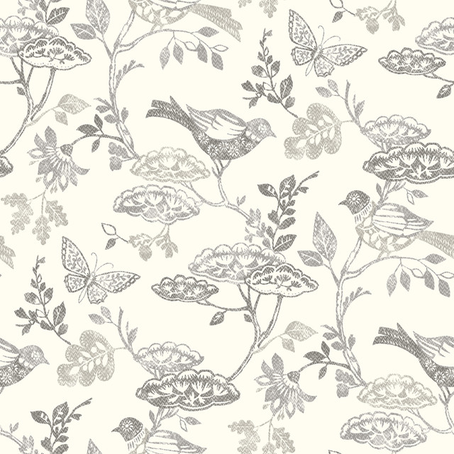 Chesapeake Malmo Black Trail Wallpaper Kinfolk Covers about 56.4 square feet United States Prepasted 20.5-in repeat, straight match 20.5-in by 33-ft long roll - My Fabric Connection -