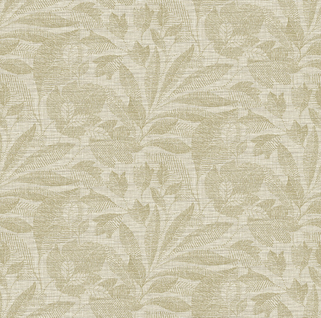A-Street Prints Lei Gold Leaf Wallpaper Loom Covers about 60.8 square feet China Unpasted 27-in repeat, straight match 27-in by 27-ft long roll - My Fabric Connection - A-Street Prints Lei Gold Leaf Wallpaper Loom Covers about 60.8 square feet China Unpasted 27-in repeat, straight match 27-in by 27-ft long roll - My Fabric Connection -