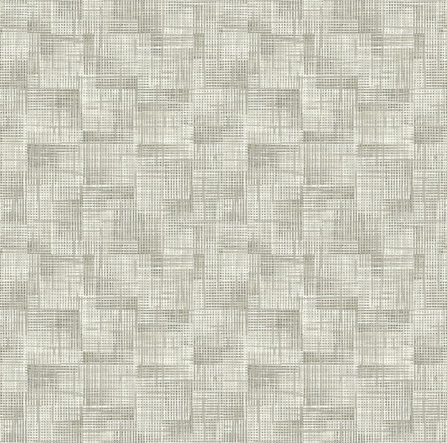 A-Street Prints Ting Taupe Lattice Wallpaper Loom Covers about 60.8 square feet China Unpasted 27-in repeat, straight match 27-in by 27-ft long roll - My Fabric Connection -
