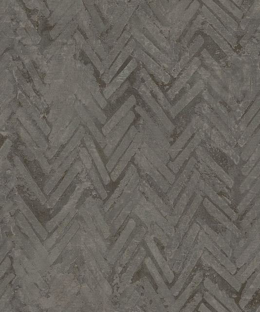 A-Street Prints Amesemi Dark Grey Distressed Herringbone Wallpaper Lumina Covers about 57.8 square feet China Unpasted 12.6-in repeat, drop match 21-in by 33-ft long roll - My Fabric Connection - A-Street Prints Amesemi Dark Grey Distressed Herringbone Wallpaper Lumina Covers about 57.8 square feet China Unpasted 12.6-in repeat, drop match 21-in by 33-ft long roll - My Fabric Connection -